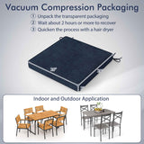 Outdoor Chair Cushion Set of 2 Waterproof Fade-Resistant Olefin Seat Cushions