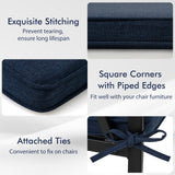 Outdoor Chair Cushion Set of 2 Waterproof Fade-Resistant Olefin Seat Cushions