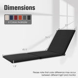 Outdoor Chaise Lounge Cushion Patio Furniture Folding Pad with Fixing Straps