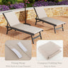 Outdoor Chaise Lounge Cushion Patio Furniture Folding Pad with Fixing Straps