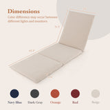 Outdoor Chaise Lounge Cushion Patio Furniture Folding Pad with Fixing Straps