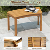 Outdoor Curved Acacia  Wood Bench Set of 2/3/4 for Front Porch