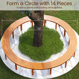 Outdoor Curved Acacia  Wood Bench Set of 2/3/4 for Front Porch
