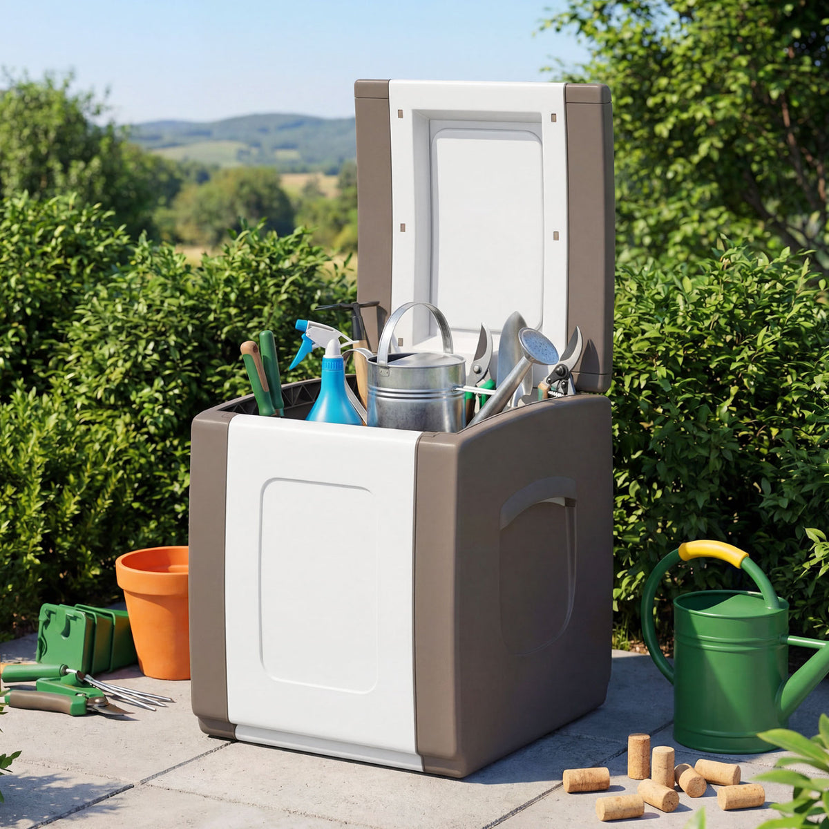 Outdoor Deck Box with Lid for Packages and Garden