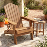 Outdoor Folding Adirondack Chair with Cup Holder and 5-Level Backrest