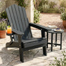 Outdoor Folding Adirondack Chair with Cup Holder and 5-Level Backrest