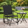 Outdoor Glider Chair with Metal Frame and Armrests