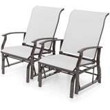 Outdoor Glider Chairs Set of 2 with Ergonomic Backrest and Seat