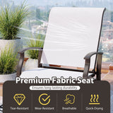 Outdoor Glider Chairs Set of 2 with Ergonomic Backrest and Seat