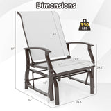 Outdoor Glider Chairs Set of 2 with Ergonomic Backrest and Seat