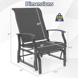 Outdoor Glider Chairs Set of 2 with Ergonomic Backrest and Seat