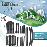 30 Inches Counter Height Outdoor HDPE Bar Stool with Armrests and Footrest