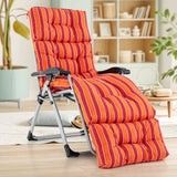 Outdoor Lounge Chaise Cushion with String Ties for Garden Poolside