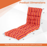 Outdoor Lounge Chaise Cushion with String Ties for Garden Poolside