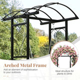 Outdoor Porch Swing with Stand and 2 Trellises for Adults-Black