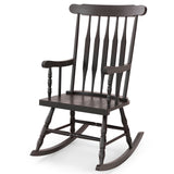 Rocking Chair with Solid Wooden Frame for Garden and Patio