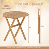 Outdoor Side Table with Slatted Tabletop and X-Shaped Structure