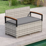 Outdoor Storage Bench Deck Box Patio Furniture with Cushion