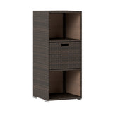 Outdoor Storage Cabinet Patio Wicker Organizer with Drawer