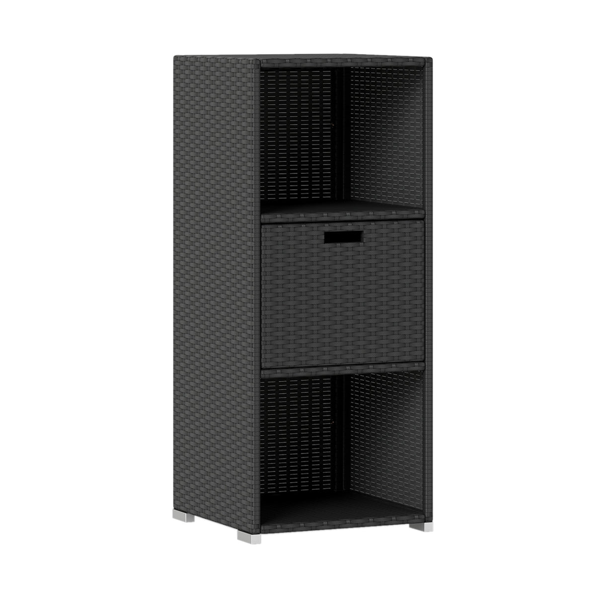 Outdoor Storage Cabinet Patio Wicker Organizer with Drawer