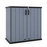 Outdoor 23.5 Cu.ft All-Weather Storage Box with Floor Lockable Door