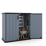 Outdoor 23.5 Cu.ft All-Weather Storage Box with Floor Lockable Door