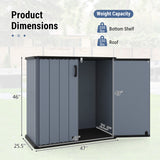 Outdoor 23.5 Cu.ft All-Weather Storage Box with Floor Lockable Door