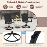 Outdoor Swivel Chairs Set of 2 with High Back and Breathable Seat