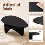 Oval Coffee Table Mid Century Modern Accent Table Low Profile Wooden Center Table