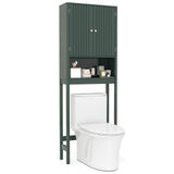 Over The Toilet Storage Cabinet with Fluted Doors