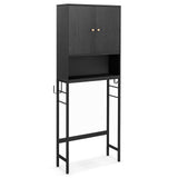 Over The Toilet Storage Cabinet with 2 Doors and Adjustable Shelf
