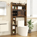 Over The Toilet Storage Cabinet with Sliding Barn Door and Adjustable Shelves