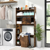 Over The Toilet Storage Cabinet with Sliding Barn Door and Adjustable Shelves