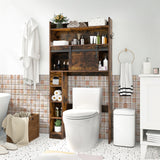Over The Toilet Storage Cabinet with Sliding Barn Door and Adjustable Shelves