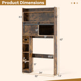 Over The Toilet Storage Cabinet with Sliding Barn Door and Adjustable Shelves