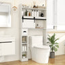 Over The Toilet Storage Cabinet with Sliding Barn Door and Adjustable Shelves