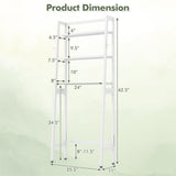 3-Tier Over The Toilet Storage Shelf with Adjustable Bottom Bar