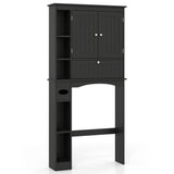 Over the Toilet Storage Cabinet with Adjustable Shelf and Bottom Bar