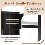 Over the Toilet Storage Cabinet with Adjustable Shelf and Bottom Bar