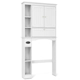 Over the Toilet Storage Cabinet with Adjustable Shelf and Bottom Bar
