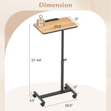 Overbed Rolling Food Tray Table