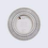 4x4 Round Black & White Picture Frame Linear Sunburst Pattern