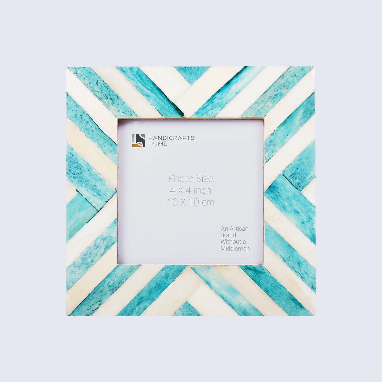 Baby Picture Frames Chevron Pattern Bone Inlay Collection in 3 Colors|1" Border Width