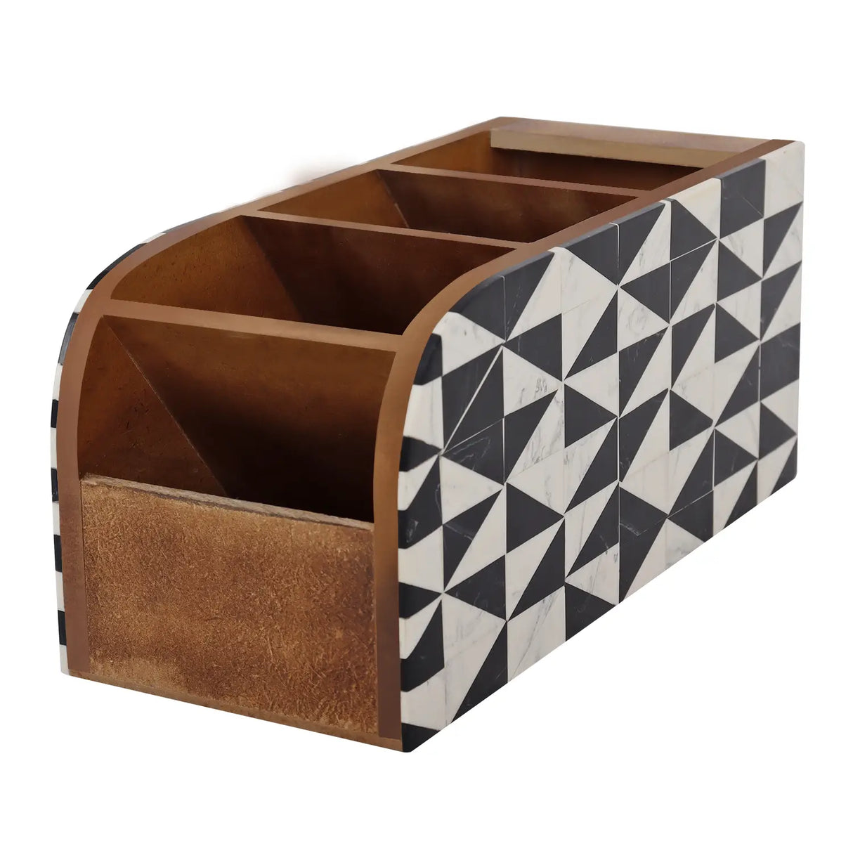 Decorative Desk Organizer Incline Black & White
