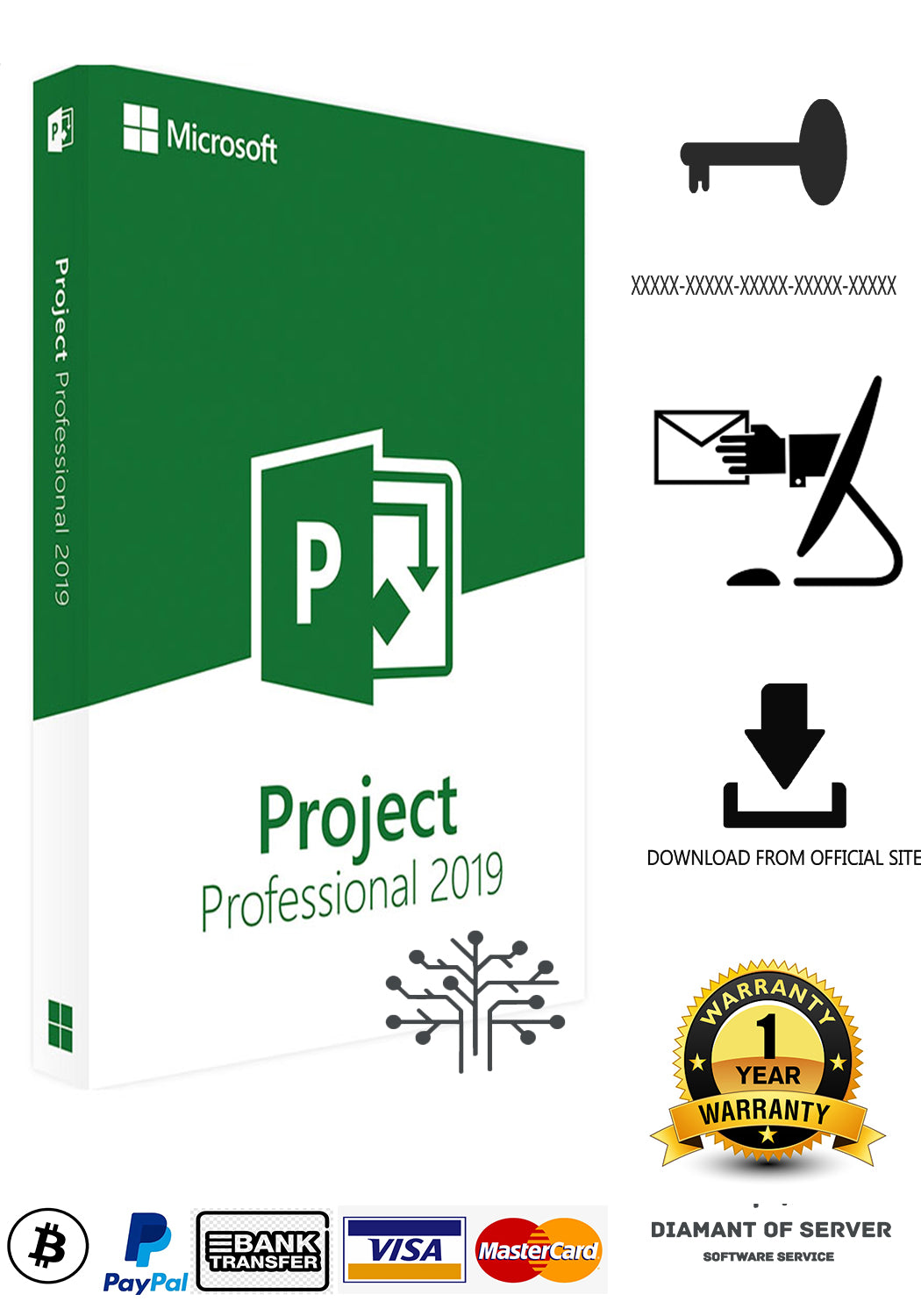 Project 2019 Professional Genuine Key Licencia Permanente