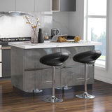 Height Adjustable Bar Stools Set of 2 with Hollow Back and Footrest