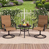 Padded Patio Swivel Chairs Set of 2 Ergonomic Outdoor Dining Chairs with Breathable Fabric