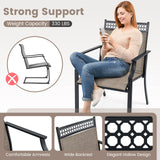 Patio Chairs Set of 2 with All Weather Breathable Fabric