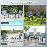 Patio Chairs Set of 2 with All Weather Breathable Fabric