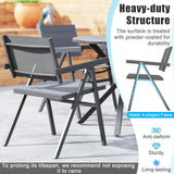 Patio Chairs Set of 2 Outdoor Dining Chair with Breathable Fabric Seat